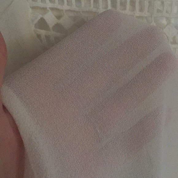 Joie silk blouse with lace inserts, Porcelain SZ S - Picture 5 of 8